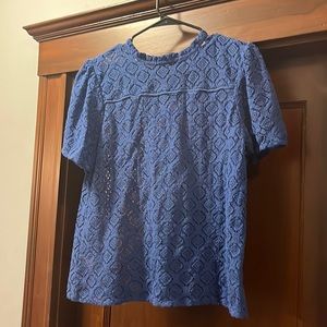Size medium blue lace top